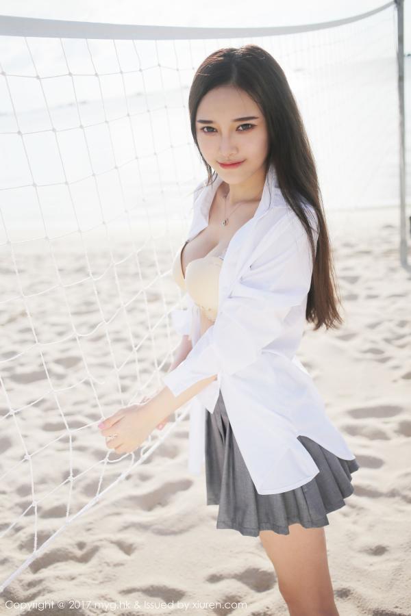 唐琪儿il《海边白衬衫+短裙系列》 [美媛馆MyGirl] VOL.259 